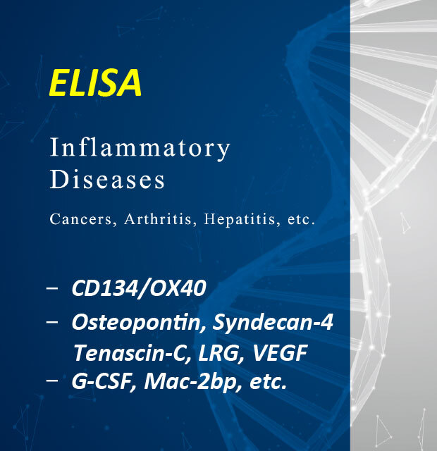 ELISA - Inflammatory Diseases, Cancers, Arthritis, Hepatitis, etc.