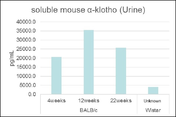 （試験例） BALB/C マウス N=7, 尿サンプル 週令 4, 12, 22
