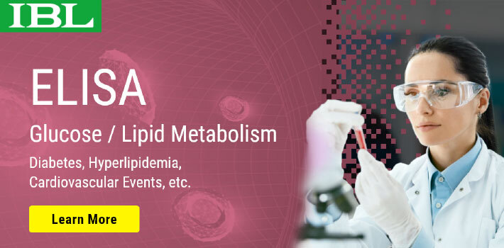 ELISA - Glucose / Lipid Metabolism, Diabetes, Hyperlipidemia, Cardiovascular Events, etc.